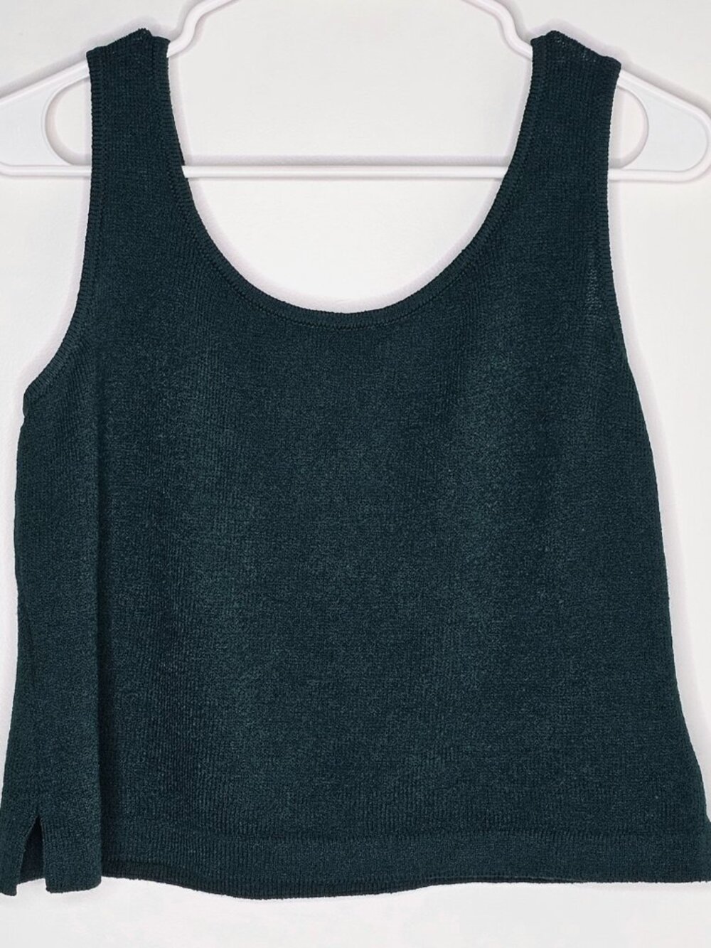 St John Santana Knit Tank Top Shell Sheath P XS Green